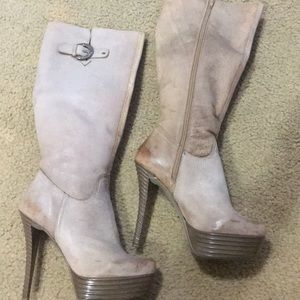 Women Tall leather boots Rosetti 8.5 natural color